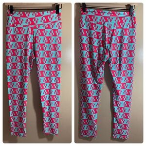 LuLaRoe Leggings Disney Green/pink Minie Mouse